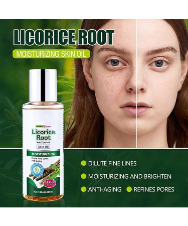 Povanjer Licorice Root Facial Oil 338 fl oz Licorice Root Essential Extract Oil for Hydration White Facial Oil with Moisturizing and Whitening Action - Buy Online on GoSupps.com