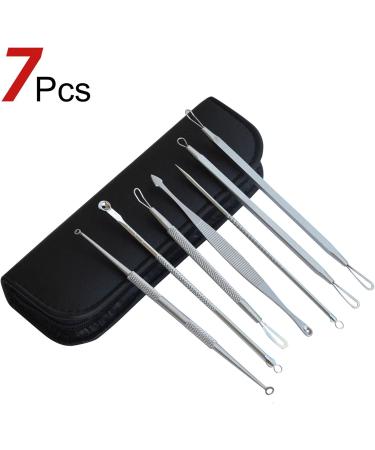 Blackhead Remover Kit Professional Stainless Pimple Comedone Extractor treatment for Blemish Whitehead Popping Tweezers Kit (Tools Kit 7 Pcs) - Buy Online on GoSupps.com