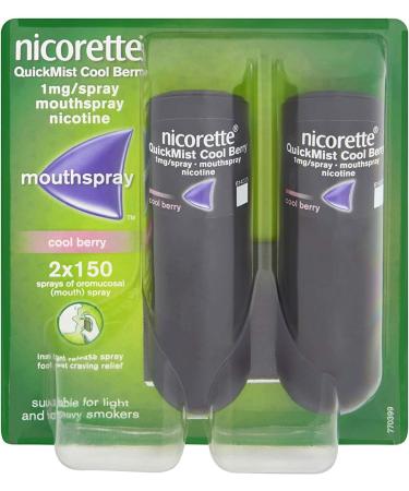 Quickmist Mouthspray Duo Pack 1 mg Cool Berry (Stop Smoking Aid) - Buy Online on GoSupps.com