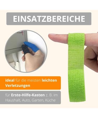 Amathings 6 Self-Adhering Bandages | 2.5cm x 4.5m | Non-Adhesive Pain-Free Finger & Toe Tape | Ideal for Home & Travel - Buy Online on GoSupps.com