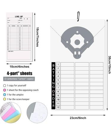Eersida Baseball Coaches Clipboard & 24 Pack Softball Lineup Cards Dry Erase Coach Board Referee Marker Boards Cards for Gift - Buy Online on GoSupps.com