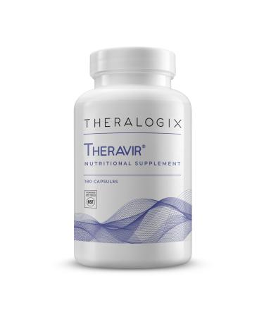 Theralogix Theravir Immune Support Supplement - 90-Day Supply - Immune Support Supplement for Women & Men - Includes Vitamin D3 Vitamin C Zinc Quercetin & Melatonin - NSF Certified - 180 Capsules