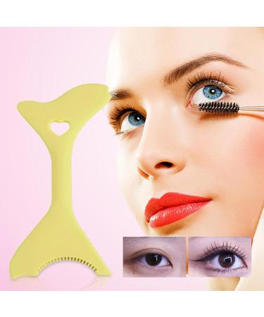 Eyeliner Guide Tool - Portable Multifunctional Eyeliner Stencils Lightweight | Mascara Shield for Beginners Eyebrow Stencils for Winged Eyeliner Lashes Lip Liner Besreey Yellow - Buy Online on GoSupps.com