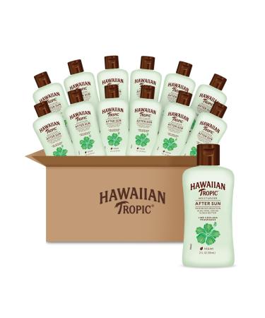 Hawaiian Tropic After Sun Lotion Lime Coolada Case 12 mini bottles | After Sun Care Travel Essentials Aloe Vera Lotion 2 fl oz each (Pack of 12)