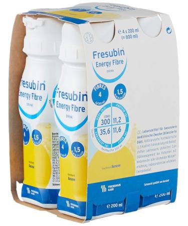 Fresenius Kabi Fresubin Energy Fibre Drink - Banana Flavor 200ml Bottles 24 Pack Nutritional Supplement for Energy and Fibre Boost International Shipping Available - Buy Online on GoSupps.com