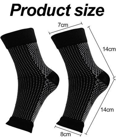Neuropathy Socks Anti-Slip Plantar Fasciitis Compression Socks Ankle Support Brace for Sprained Ankle X-Large 2p - Buy Online on GoSupps.com