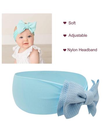 Midodo 10-Piece Baby Headband Set | Soft Elastic Turban for Newborn Girls | Stretchable Nylon Knot Ligaments Hair Bands - Buy Online on GoSupps.com