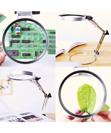 Magnifier Desk Flexible Magnifying Loupe Glass Lighted Magnifier Lamp for Reading Hobbies Crafts Workbench Needlework Jewelry Design - Buy Online on GoSupps.com