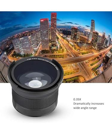 VBESTLIFE Fisheye Lens 58 mm 0.35X Fisheye Super Wide Angle Lens for SLR DSLR Camera Black - Buy Online on GoSupps.com