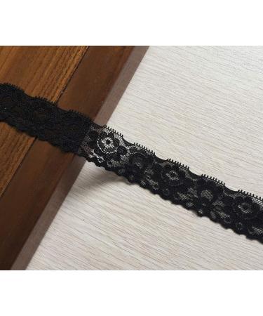 Lace Realm 1-1.5 Inch Wide Embroidery Floral Lace Elastic Trim Fabric - 4 Colors - DIY Craft Supply - 9 Assorted Patterns - 1 Yard Each - 5802 - Buy Online on GoSupps.com