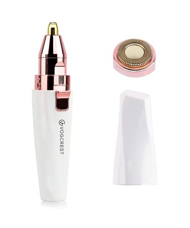 Rechargeable 2-in-1 Eyebrow Trimmer & Facial Hair Remover for Women with LED Light - Buy Online on GoSupps.com