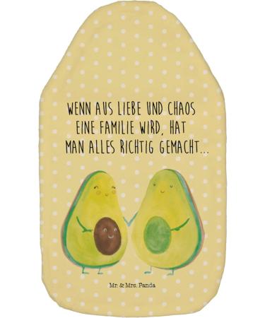 Mr. & Mrs. Panda Avocado Couple Warm Bottle - Perfect Gift for Love Family & Pregnancy | Healthy Heat Bottle Cover - Yellow - Buy Online on GoSupps.com