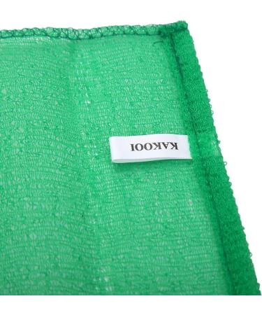 KAKOOI Long Exfoliating Nylon Bath Cloth Towel - Set of 3 Different Roughness Levels - 35 Inches - Blue, Green, Stripes - Buy Online on GoSupps.com