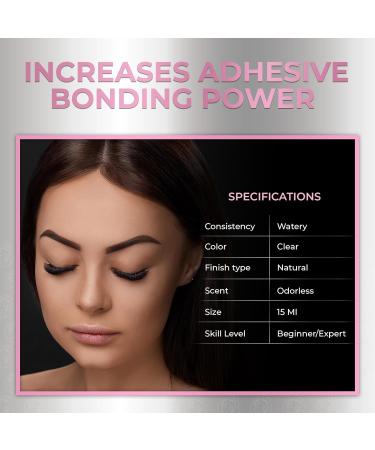 Liore Lash Eyelash Extension Primer - Boost Adhesive Bond & Glue Retention | 35% Longer Lasting | Pretreatment & Cleanser for Semi-Permanent Lash Extensions - Buy Online on GoSupps.com