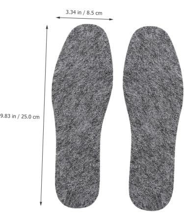 NOLITOY Wool Insoles for Men & Women - 6 Pairs Winter Warm Shoe Inserts - Comfortable Wool Felt Boot Insoles - Perfect for Sports Shoes - 25x8.5cm - Buy Online on GoSupps.com
