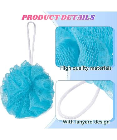 Set of 20 Exfoliating Bath Shower Loofah Sponges - Mesh Body Scrubber Puff Balls for Women Men & Kids - Travel Size 4 Inch - Pink Beige Blue Dark Green Orange - Buy Online on GoSupps.com