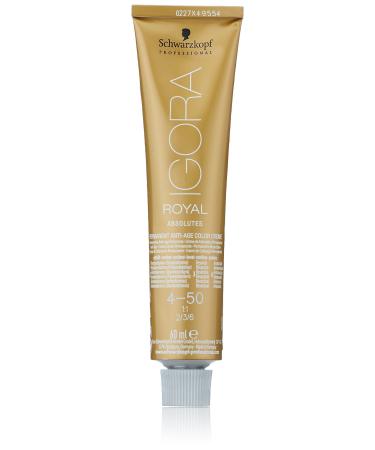 Schwarzkopf IR Absolutes 4-50 60ml 4-50 Medium Brown Gold Natural 60 ml (Pack of 1)