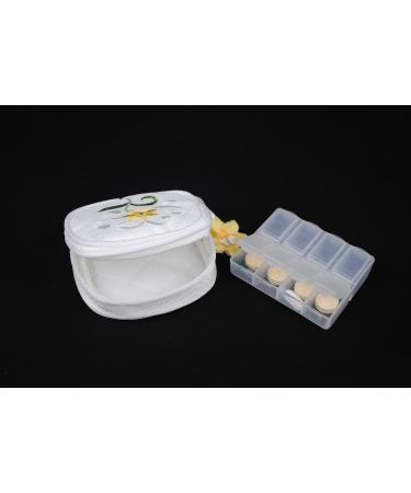 Justina Claire Daffodil Design Pill Box Purse | Stylish & Functional | International Shipping Available - Buy Online on GoSupps.com