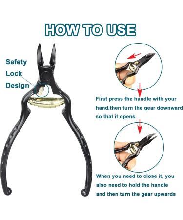 SG Nekoo Toe Nail Clippers for Thick Nails for Seniors Sharp Heavy Duty Nail Clippers Set for Ingrown Toenail Podiatrist Trimmer with Safety Lock for Men Women (Curved-Black3P) - Buy Online on GoSupps.com