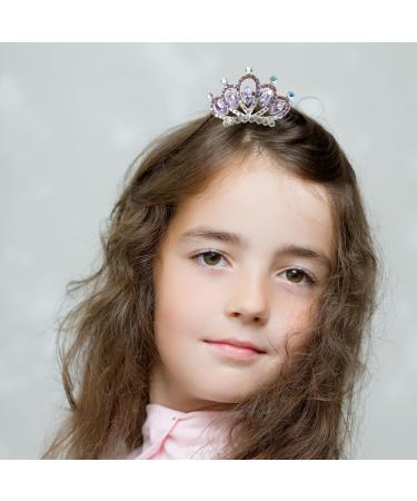 FRCOLOR Set of 4 Princess Tiara Crown Comb Rhinestone Tiara Hair Comb Mini Crystal Hair Clip Rhinestone Crown Hair Comb Hair Accessories for Girls - Buy Online on GoSupps.com