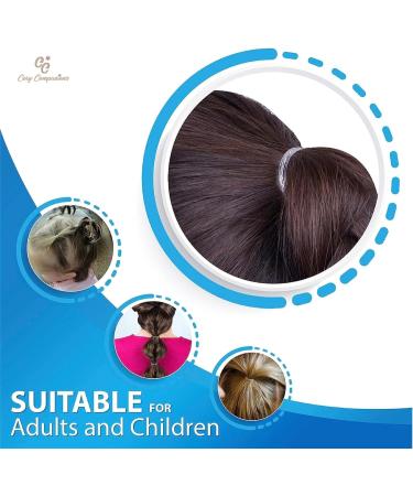 Cosy Companions 240x Clear Elastic Hair Bands Elastic Hair Ties Hair Band Hair Elastic Small Hair Bands Clear Hair Bands Rubber Bands For Hair Clear Hair Elastics Small Elastic Bands - Buy Online on GoSupps.com