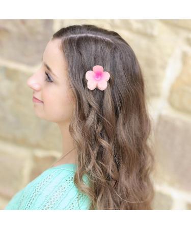 Hair Clips Flower Cute Hawaiian Flower Hair Clips - Strong Hold Hair Clips Flower Hair Accessories For Women & Girls For Thick & Thin Hair Gradient pink and purple - Buy Online on GoSupps.com