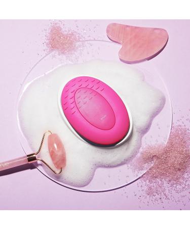 Envie Rechargeable Facial Cleansing Brush & Massager - Pulsing Silicone Exfoliator Blackhead & Makeup Remover (Pink) | International Shipping Available - Buy Online on GoSupps.com