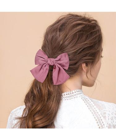 Cinaci 15 Pieces 18cm/7" Big Oversized Silky Satin Hair Bows for Women Large Bow Automatic Spring Hair Clips French Barrettes Accessories for Women Girls Teens Kids - Buy Online on GoSupps.com
