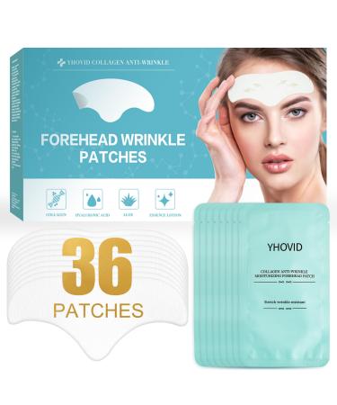 36 Pcs Forehead Wrinkle Patches - Anti Wrinkle Facial Patches with Collagen and Vitamin E for Face Overnight to Smoothing Fine Frown Lines & Wrinkles Treatment 1 Count (Pack of 36)