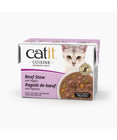 Catit Cuisine Beef Stew with Veggies 95 g Cat Food Wet Cat Food Cat Food Wet Nourriture Pour Chat Cat Wet Food Chat Kitten Food Kitten Wet Food Canned Cat Food Nourriture Chat Wet Food Cat