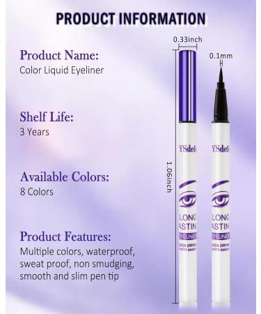 LYSdefeu Waterproof matte liquid eyeliner highly pigmented and long-lasting smudge-proof quick-drying for everyday and festival use color makeup vegan-01 black - Buy Online on GoSupps.com