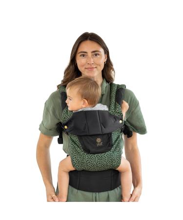 LLLbaby Complete 6-in-1 Luxe Ergonomic Baby Carrier Newborn to Toddler - with Lumbar Support - for Children 7-45 Pounds - 360 Degree Baby Wearing - Inward and Outward Facing - Speckled Succulent