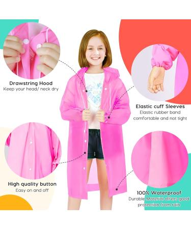Kids Reusable Rain Ponchos 3Pack - EVA Raincoats for Boys Girls - Waterproof Outdoor Accessories - Buy Online on GoSupps.com
