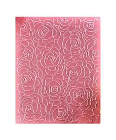 Kwan Crafts Flowers Plastic Embossing Folders for Card Making Scrapbooking and Other Paper Crafts  12.1x15.2cm