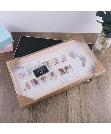 Mikytoper Baby Hand and Footprint Kit Baby Framed Photo Kit Anniversary Growth Record Baby Gifts Reusable Ink Cartridge Photo Frame (Pink) - Buy Online on GoSupps.com