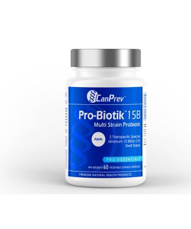 CanPrev Pro-Biotik 15B | 60 V-Caps I Helps Restore Natural Gut Flora