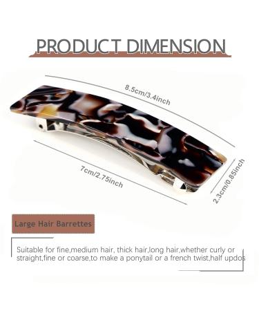 Buy Large Retro French Vintage Hair Clips - 2 Piece Set for Thick Hair - Stylish Automatic Hair Barrettes for Women - Buy Online on GoSupps.com