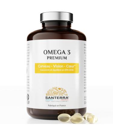 Omega 3 SANTERRA - 200 Capsules of 500 mg Fish Oil, EPA DHA
