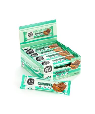 Yubi Caramel 12 Pack - Protein Bars - 99 Calories High in Protein and Fibre Low in Sugar Gluten and Dairy Free