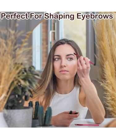 2 Pcs Multi-Function Eyebrow Brush Set - Angled, Concealer, Contour, Eyeliner - Ultra Thin Brow Brushes in Brown & Black - Buy Online on GoSupps.com