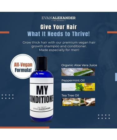 Evan Alexander Grooming MY Conditioner - Hair Growth Support with Peppermint, Tea Tree Oil & Aloe Vera - Vegan - 8 oz - Buy Online on GoSupps.com