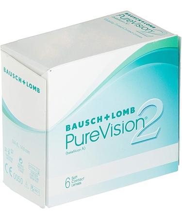 Bausch + Lomb PureVision 2 Monthly Lenses - Thin Soft Spherical Contacts (6 Pack) | BC 8.6mm | DIA 14 | -6.0 Diopters - Buy Internationally - Buy Online on GoSupps.com
