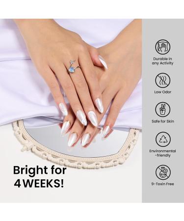 Beetles Shimmery Pearl White Gel Polish - 15mL | DIY Manicure | Soak Off UV/LED Gel Nail Polish | Salon Quality | 1 Pc - Buy Online on GoSupps.com