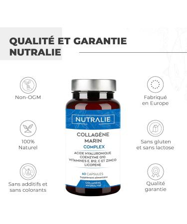 Pure Hydrolyzed Marine Collagen - Hyaluronic Acid Q10 Vit C E - Skin Joints - PRICE 2023 - Hydrolyzed Marine Collagen Peptide Type I - 60 Capsules Marine Collagen Nutralie - Buy Online on GoSupps.com