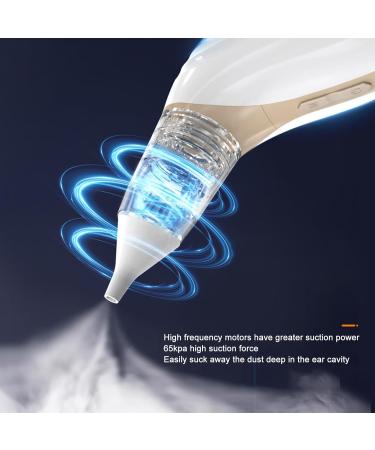 Ear Vacuum Wax Remover, 3 Suction Levels Low Noise Rechargeable with 600mAh Battery, Electric Earwax Removal Kit for Home Use with 5 Ear Tips - Buy Online on GoSupps.com