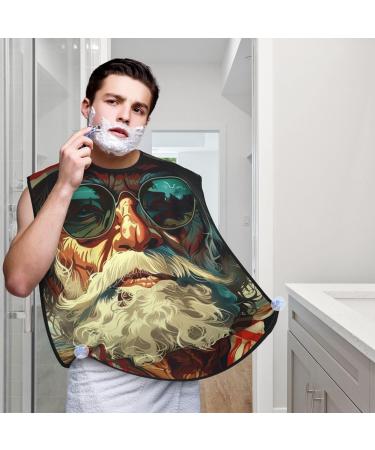 Handsome Grandpa Print Beard Bib Apron | Non-Stick Hair Catcher for Shaving | Perfect Men's Gifts | One Size Black - Buy Online on GoSupps.com