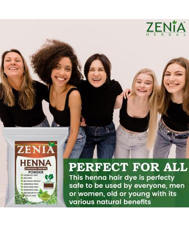 Zenia 100% Pure Natural Henna Powder 454g (1 lb) | Orange-Red Hair Color | Triple Sifted from Rajasthan - Buy Online on GoSupps.com