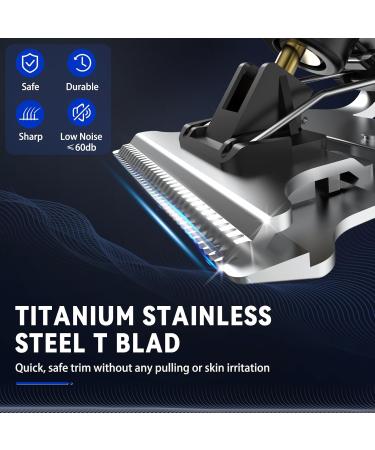 Ufree Hair Trimmer - Cordless Beard Men's Grooming Kit with Guide Combs - Electric T Blade Shaver for Zero Gap Bald Outline Edging (BLACK) - Buy Online on GoSupps.com