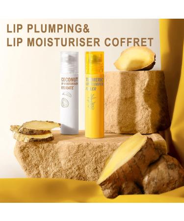 DAGEDA 2Pcs Lip Plumper Set - Day and Night Lip Care Serum for Fuller, Hydrated Lips - Natural Lip Enhancer Gift Kit - Buy Online on GoSupps.com