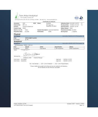 Liposomal Glutathione 500 mg - Master Antioxidant for Healthy Aging Cellular Health & Detox | Evidence-Based & Third-Party Tested - Buy Online on GoSupps.com